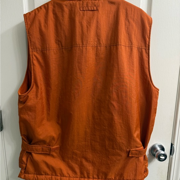 GAP Orange Utility Vest Fleece Lined Multi-Pocket Outdoor Cargo Men’s L - Picture 4 of 8